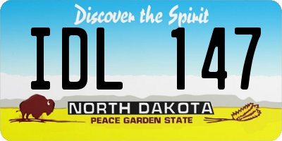 ND license plate IDL147