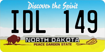 ND license plate IDL149