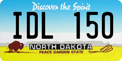 ND license plate IDL150