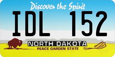 ND license plate IDL152