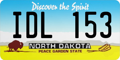 ND license plate IDL153