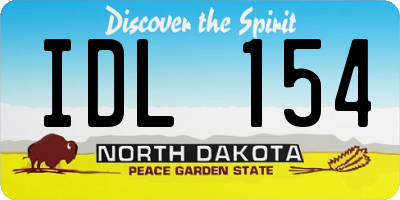 ND license plate IDL154