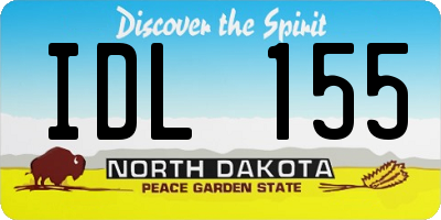 ND license plate IDL155