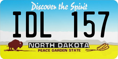 ND license plate IDL157