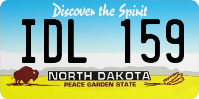 ND license plate IDL159