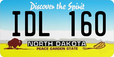 ND license plate IDL160