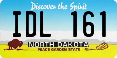 ND license plate IDL161