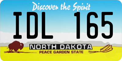 ND license plate IDL165