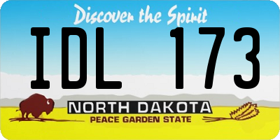 ND license plate IDL173