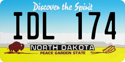 ND license plate IDL174