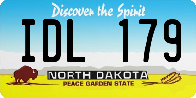 ND license plate IDL179