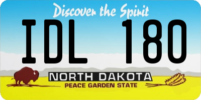 ND license plate IDL180