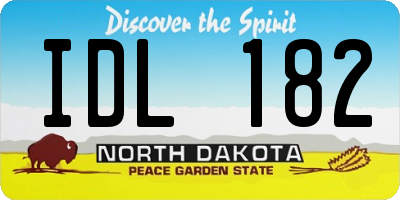 ND license plate IDL182