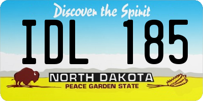 ND license plate IDL185