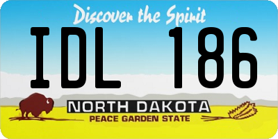 ND license plate IDL186