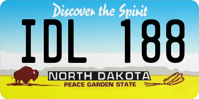 ND license plate IDL188