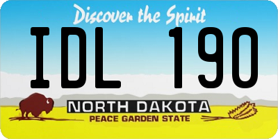 ND license plate IDL190