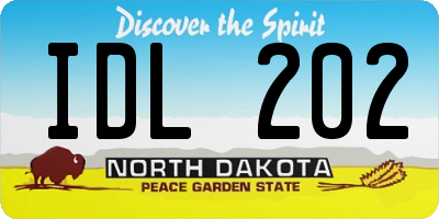 ND license plate IDL202