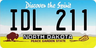 ND license plate IDL211
