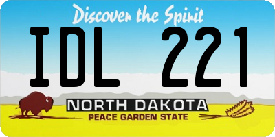 ND license plate IDL221