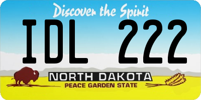 ND license plate IDL222