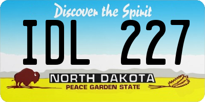 ND license plate IDL227