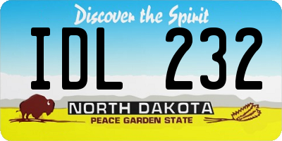 ND license plate IDL232