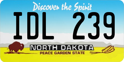 ND license plate IDL239
