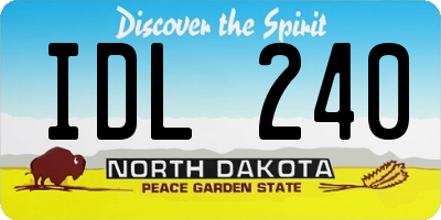ND license plate IDL240