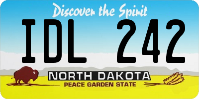 ND license plate IDL242