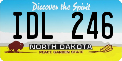 ND license plate IDL246