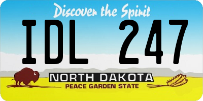 ND license plate IDL247
