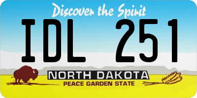 ND license plate IDL251