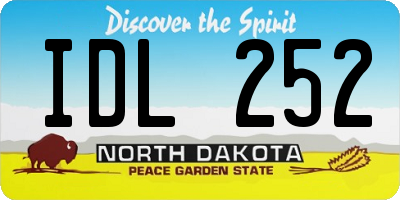 ND license plate IDL252