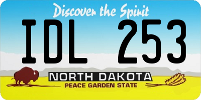 ND license plate IDL253
