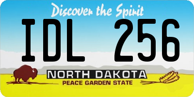 ND license plate IDL256