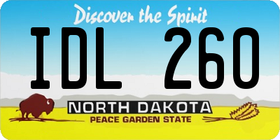 ND license plate IDL260