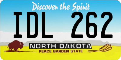 ND license plate IDL262