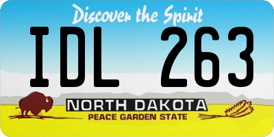 ND license plate IDL263