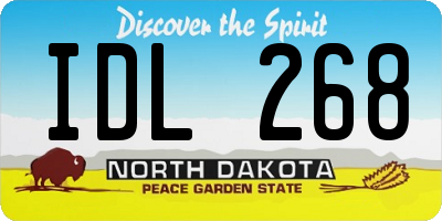 ND license plate IDL268