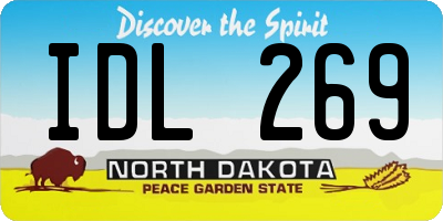 ND license plate IDL269
