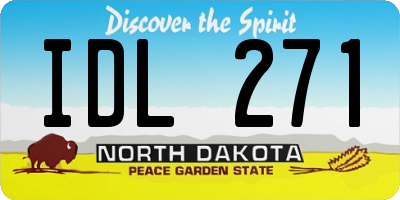 ND license plate IDL271