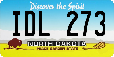 ND license plate IDL273