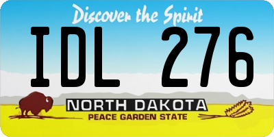 ND license plate IDL276