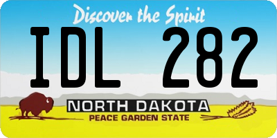 ND license plate IDL282