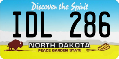 ND license plate IDL286