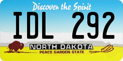 ND license plate IDL292