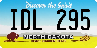 ND license plate IDL295