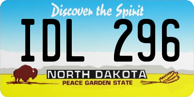 ND license plate IDL296