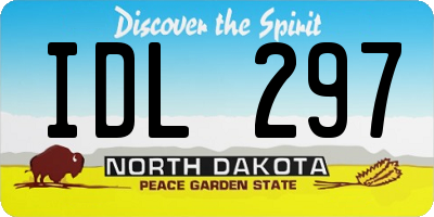 ND license plate IDL297